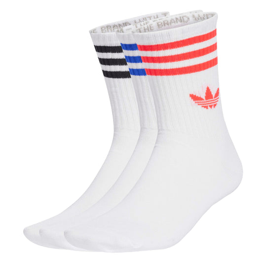 3 STRIPES CREW SOCKEN 3ER PACK WHITE/LUCRED/LUCBLU Bild 1