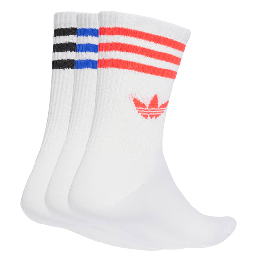 3 STRIPES CREW SOCKEN 3ER PACK WHITE/LUCRED/LUCBLU Bild 2