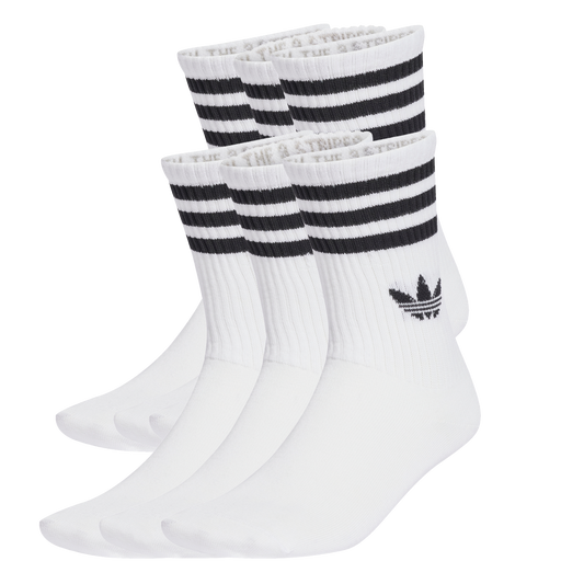 ADIDAS 3-STRIPES CREW SOCKEN 6ER PACK WHITE Bild 1