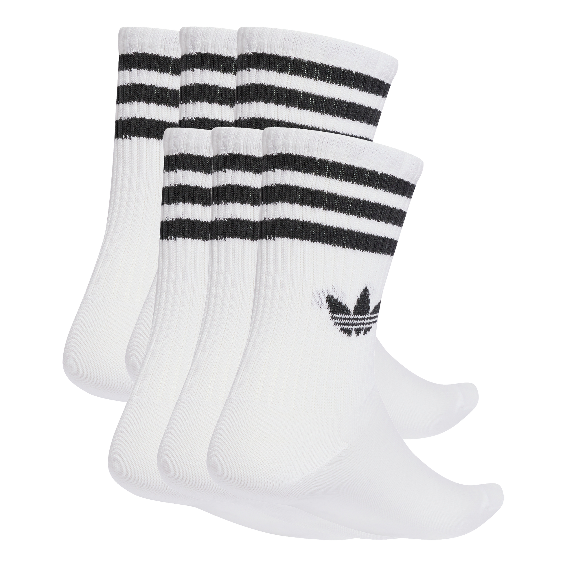 ADIDAS 3-STRIPES CREW SOCKEN 6ER PACK WHITE Bild 2