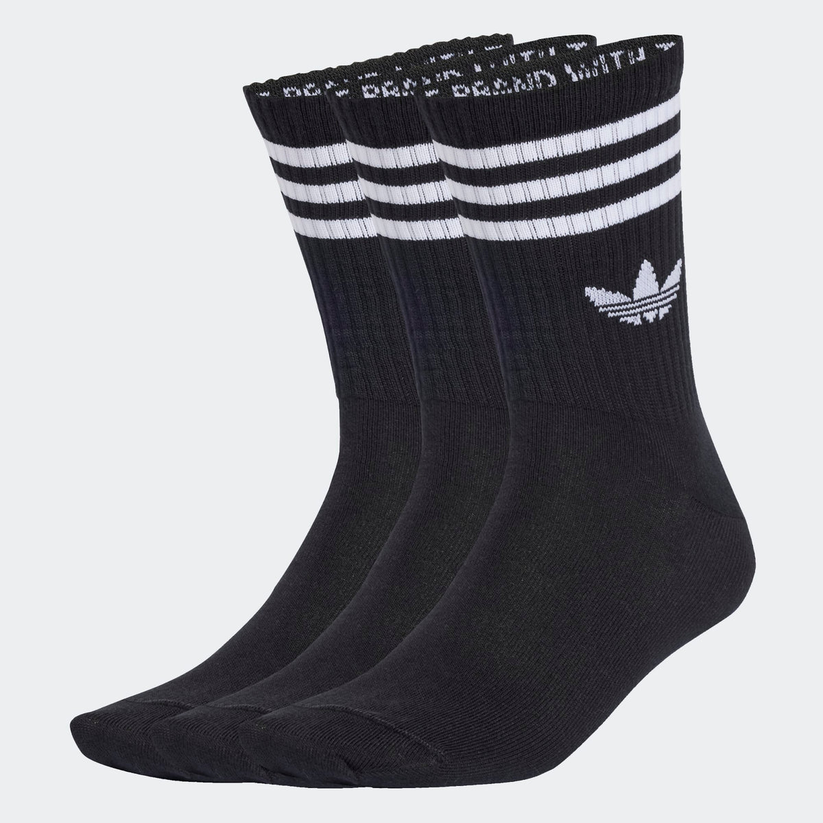 3 Stripes Crew Socks 3er Pack BLACK/BLACK/BLACK Bild 1