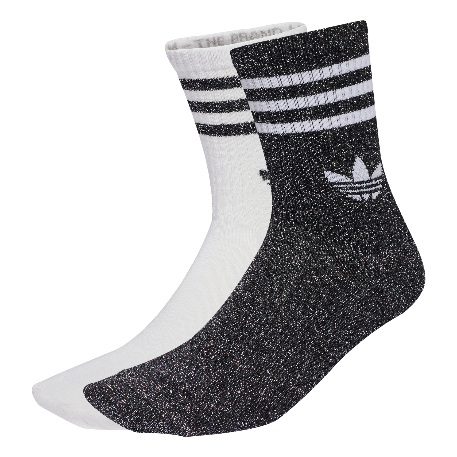 ADIDAS 3-STRIPES GLITTER CREW SOCKEN 2ER PACK BLACK/WHITE Bild 1