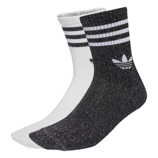 ADIDAS 3-STRIPES GLITTER CREW SOCKEN 2ER PACK BLACK/WHITE Bild 1