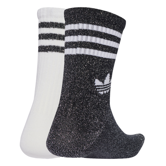 ADIDAS 3-STRIPES GLITTER CREW SOCKEN 2ER PACK BLACK/WHITE Bild 2
