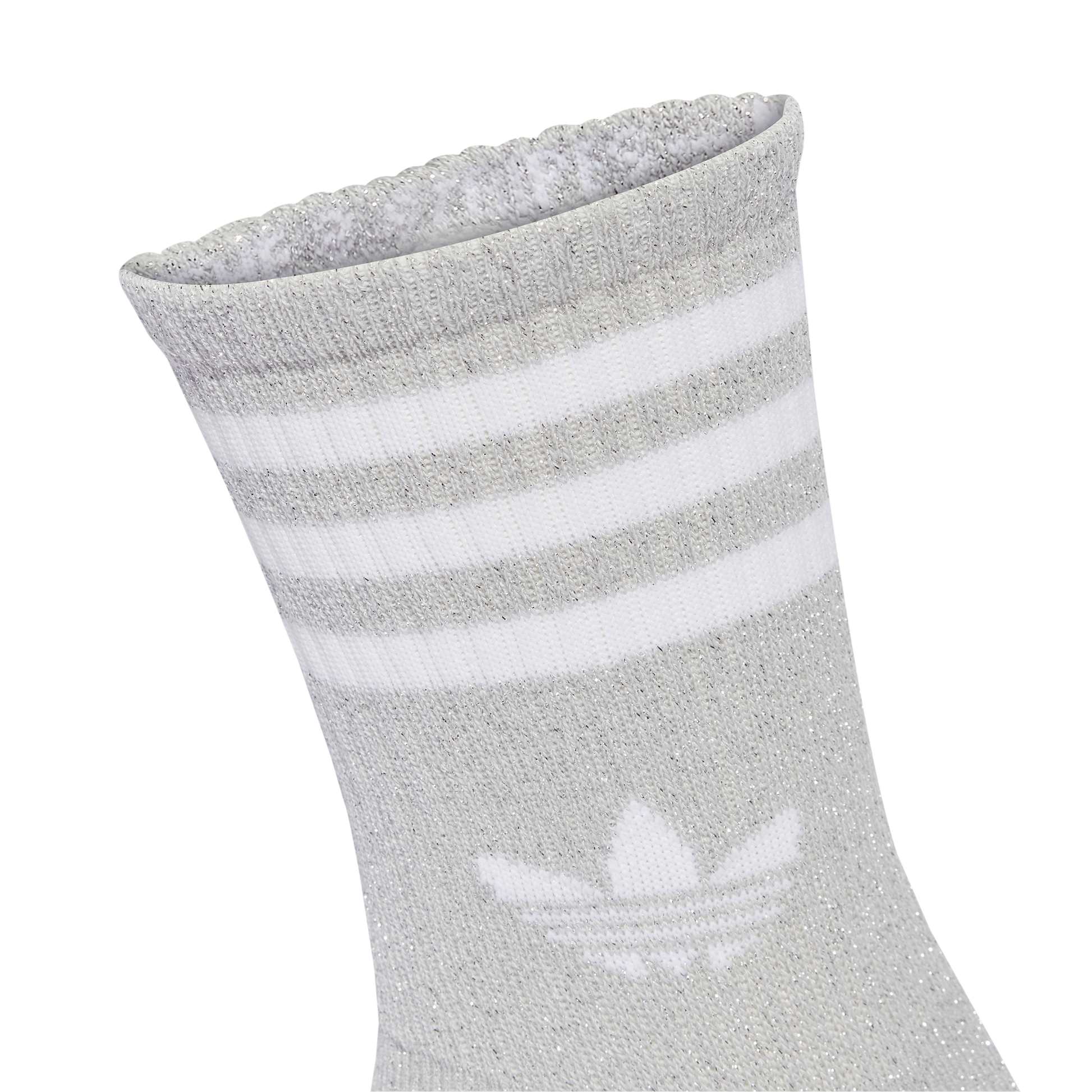 ADIDAS 3-STRIPES GLITTER CREW SOCKEN 2ER PACK SILVMT/WHITE Bild 3