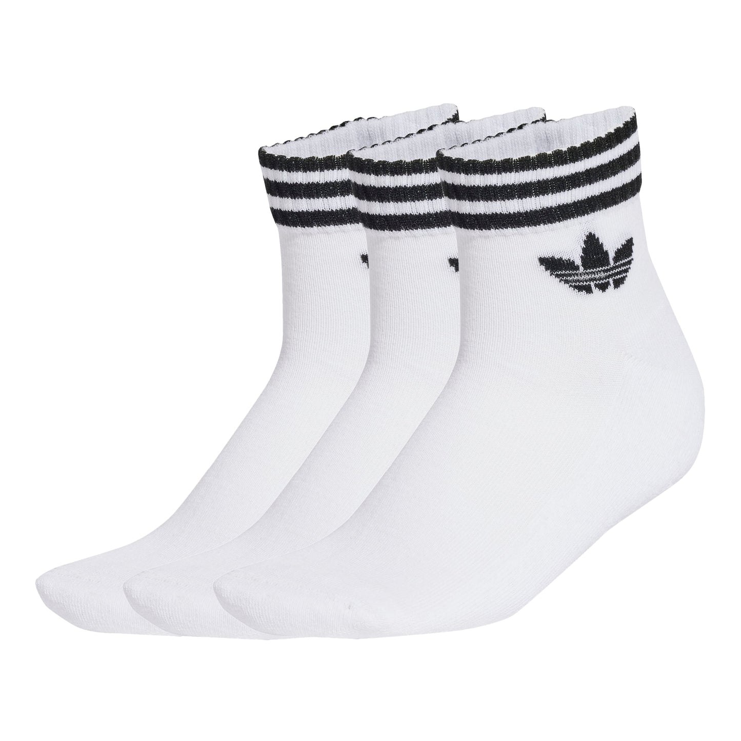 3-STRIPES TREFOIL ANKLE SOCKEN 3ER PACK WHITE/WHITE/WHITE Bild 1
