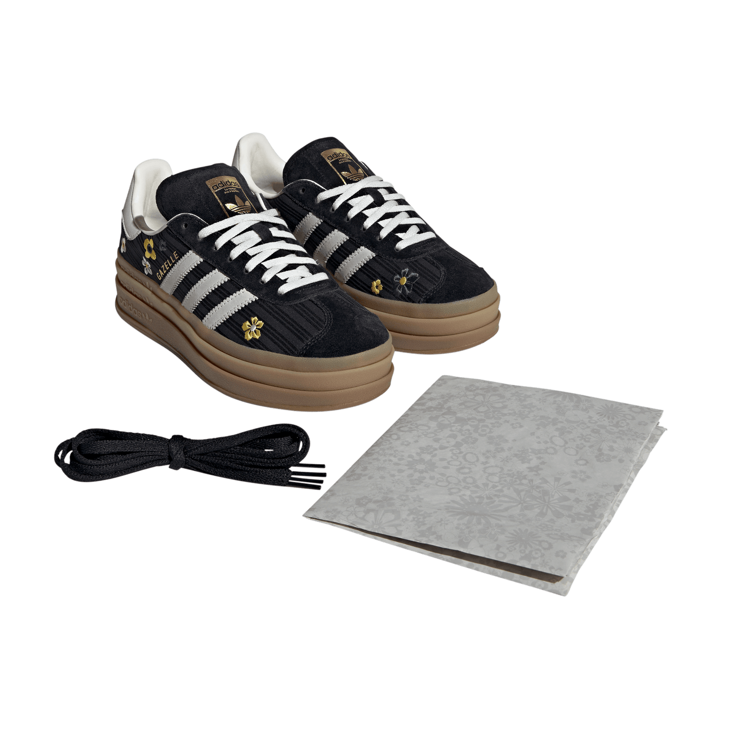 ADIDAS X LIBERTY LONDON GAZELLE BOLD CBLACK/OWHITE/EQTYEL Bild 2