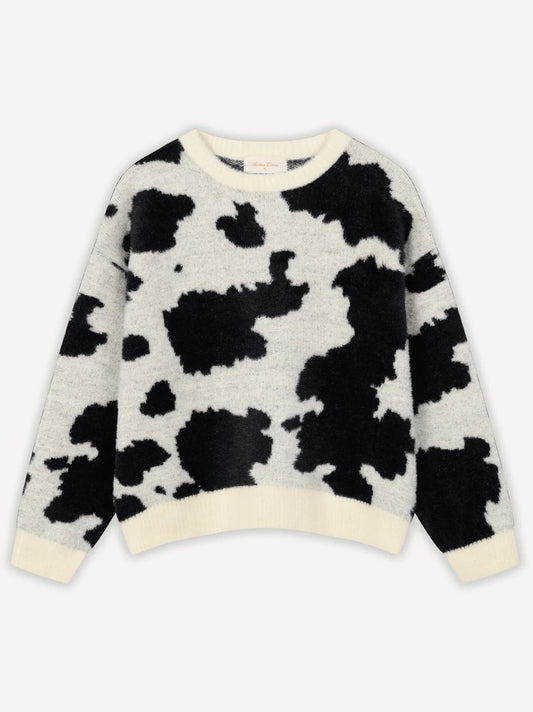 ANOTHER COTTON LAB ANOTHER COW KNIT SWEATER WHITE Bild 1