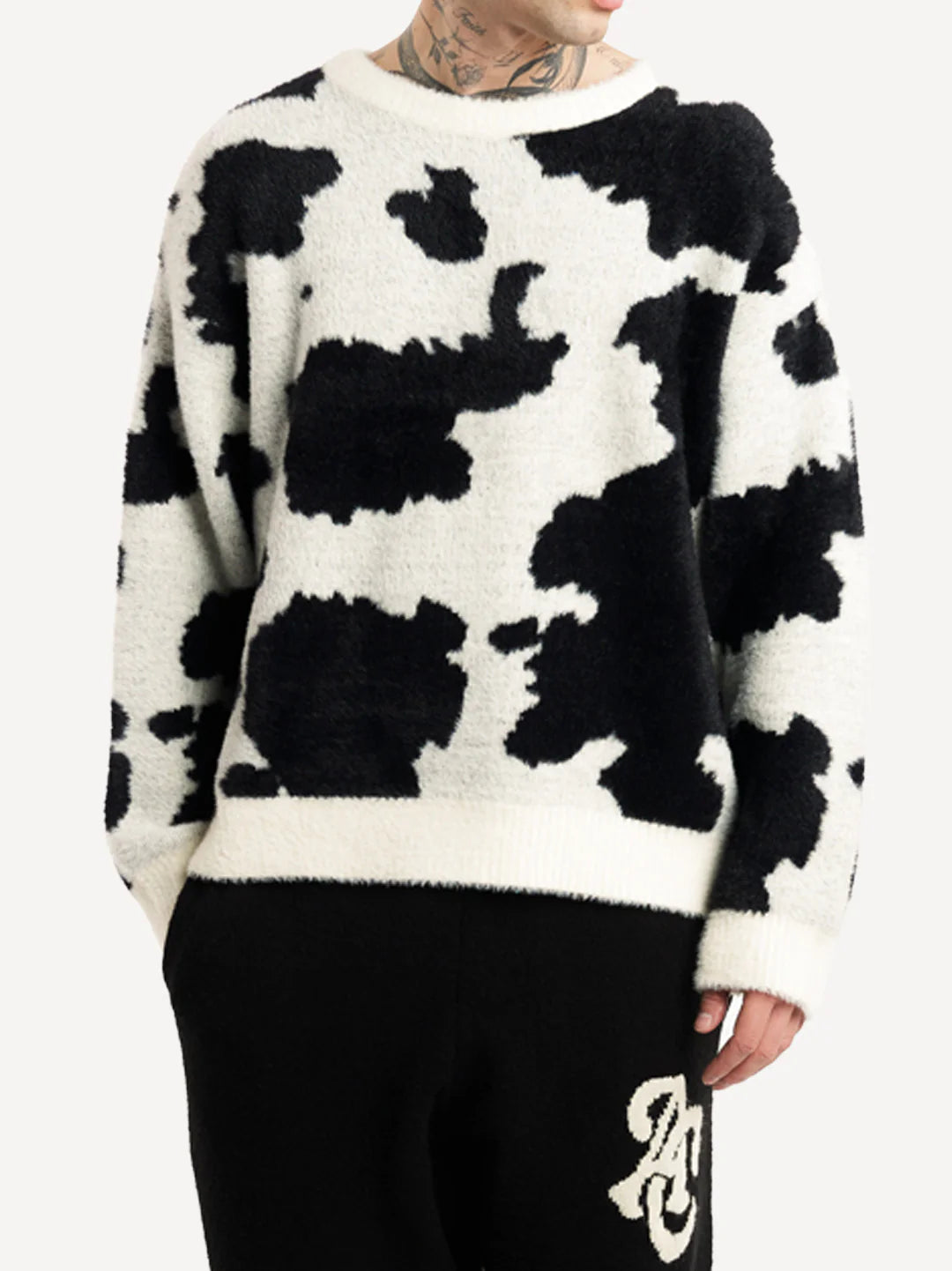 ANOTHER COTTON LAB ANOTHER COW KNIT SWEATER WHITE Bild 2