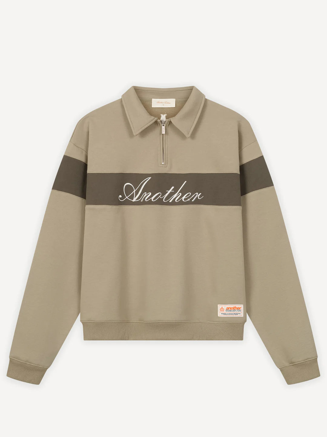 ANOTHER COTTON LAB ANOTHER HALF ZIP SWEATSHIRT BEIGE Bild 1