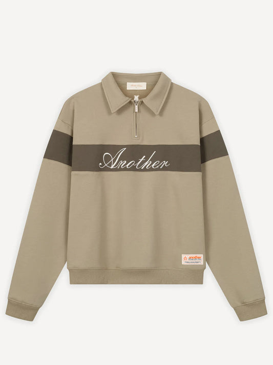 ANOTHER COTTON LAB ANOTHER HALF ZIP SWEATSHIRT BEIGE Bild 1