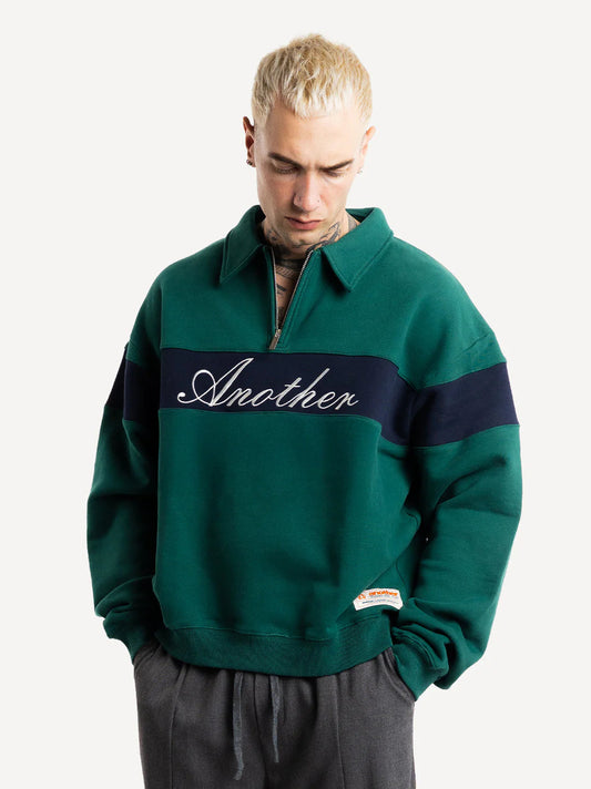 ANOTHER COTTON LAB ANOTHER HALF ZIP SWEATSHIRT GREEN Bild 2