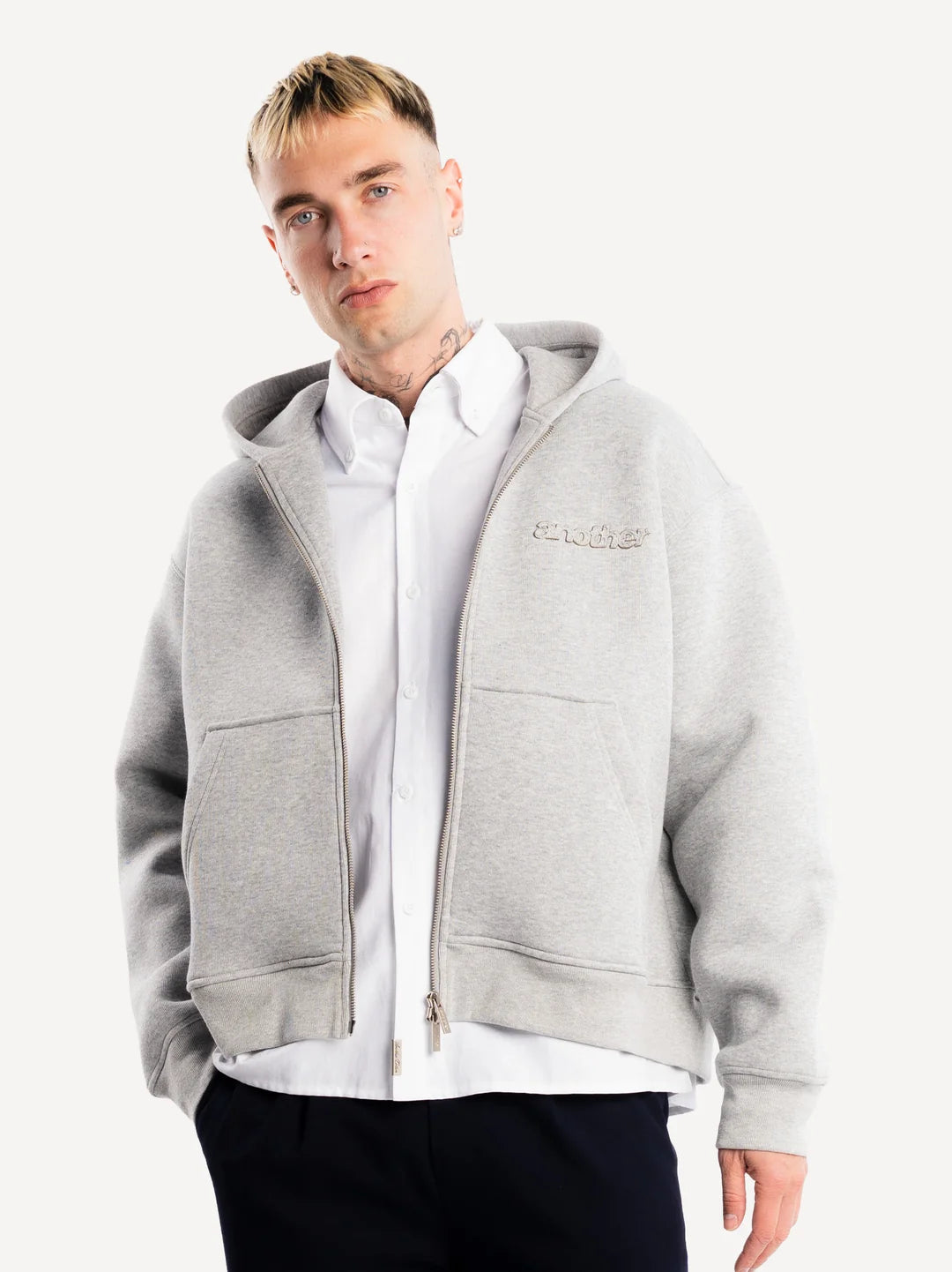 ANOTHER SIGNATURE ZIP HOODIE GREY Bild 2
