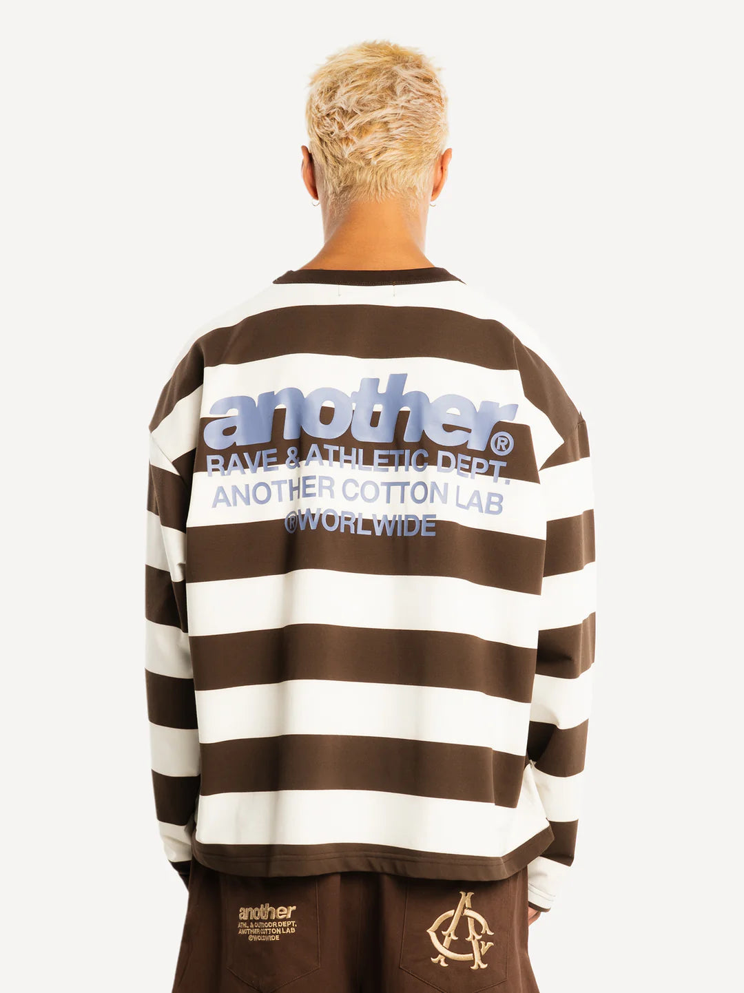 ANOTHER COTTON LAB BOLD STRIPE RAVE LONGSLEEVE BROWN/WHITE Bild 2