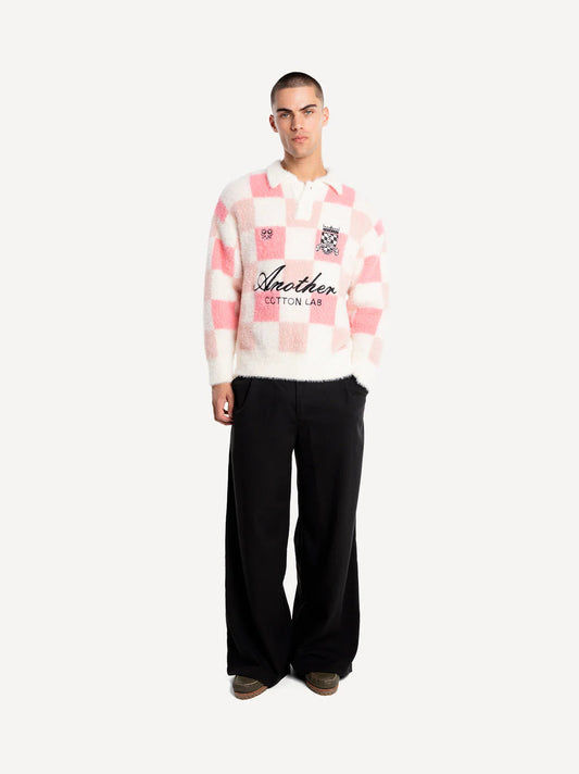 ANOTHER COTTON LAB CHECKED KNIT SWEATER PINK Bild 2