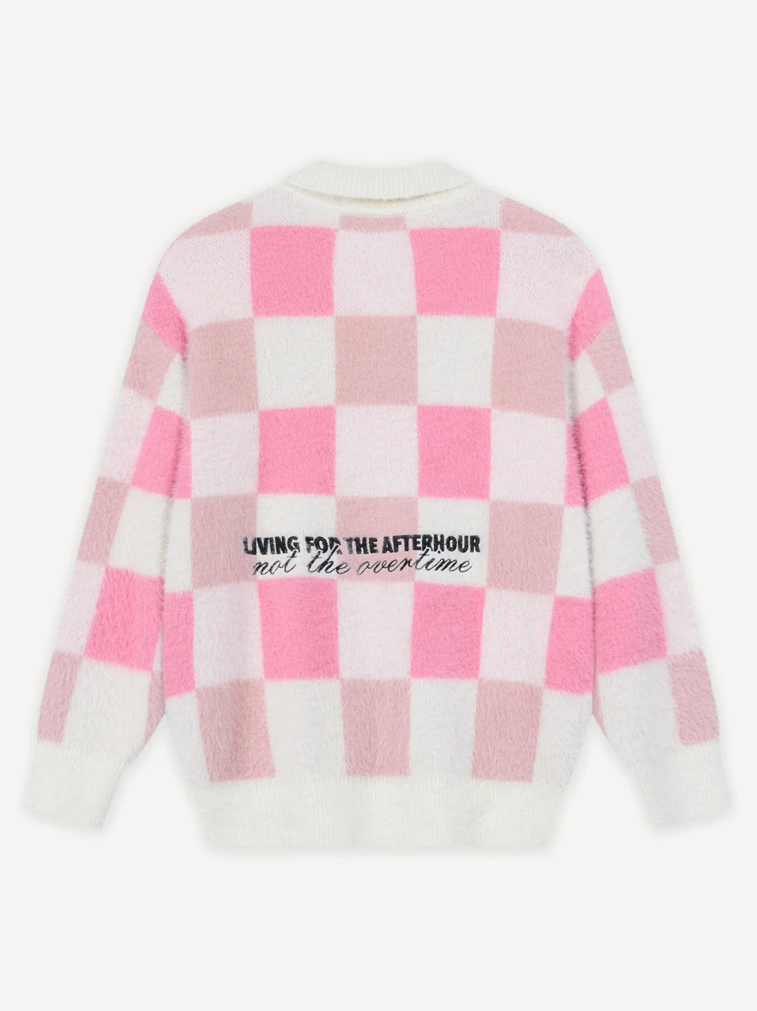 ANOTHER COTTON LAB CHECKED KNIT SWEATER PINK Bild 4