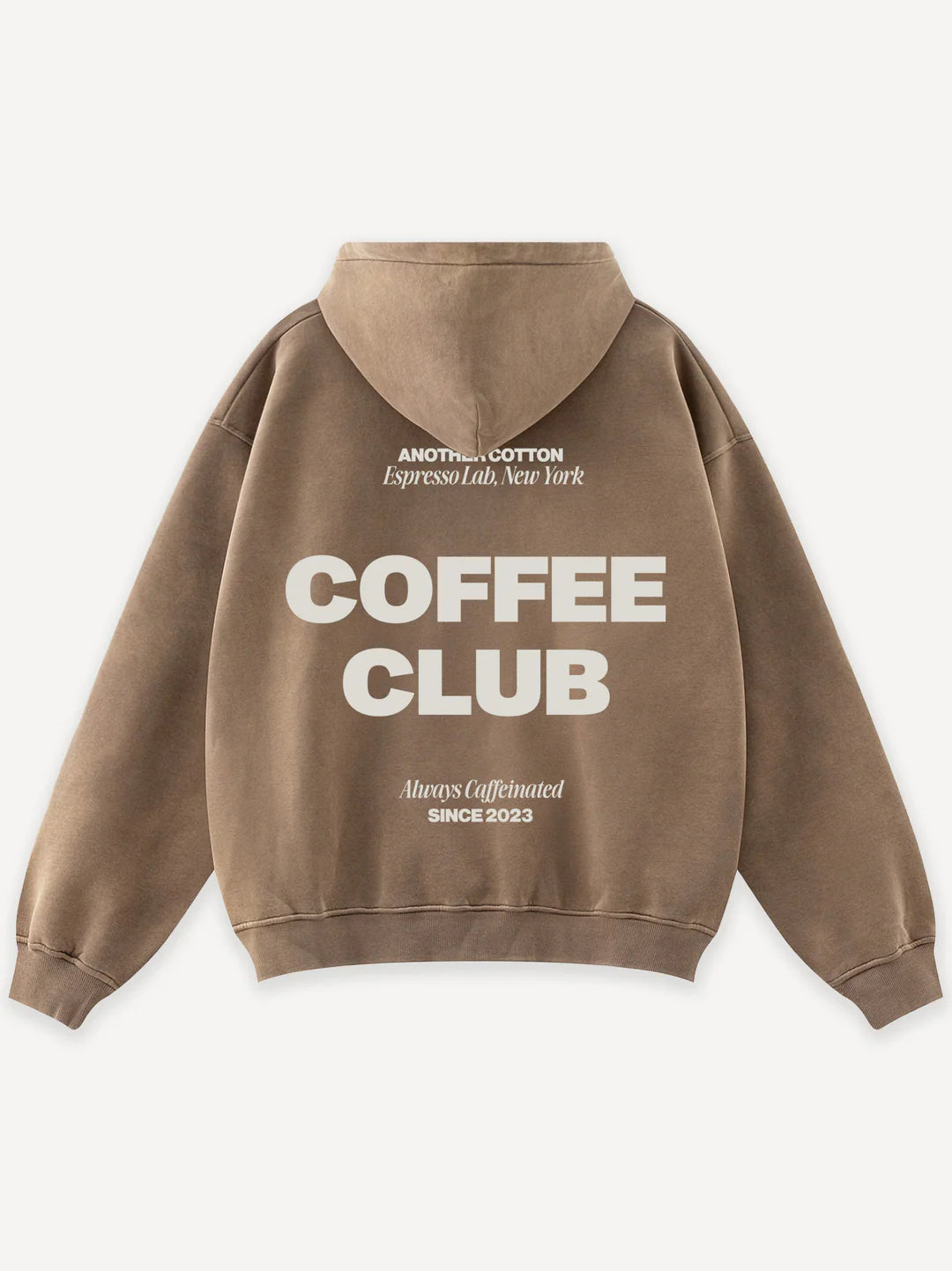 ANOTHER COTTON LAB COFFEE CLUB WASHED HOODIE BROWN Bild 1
