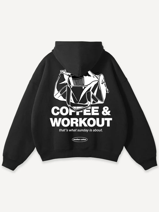 ANOTHER COTTON LAB COFFEE & WORKOUT OVERSIZED HOODIE GREY Bild 1