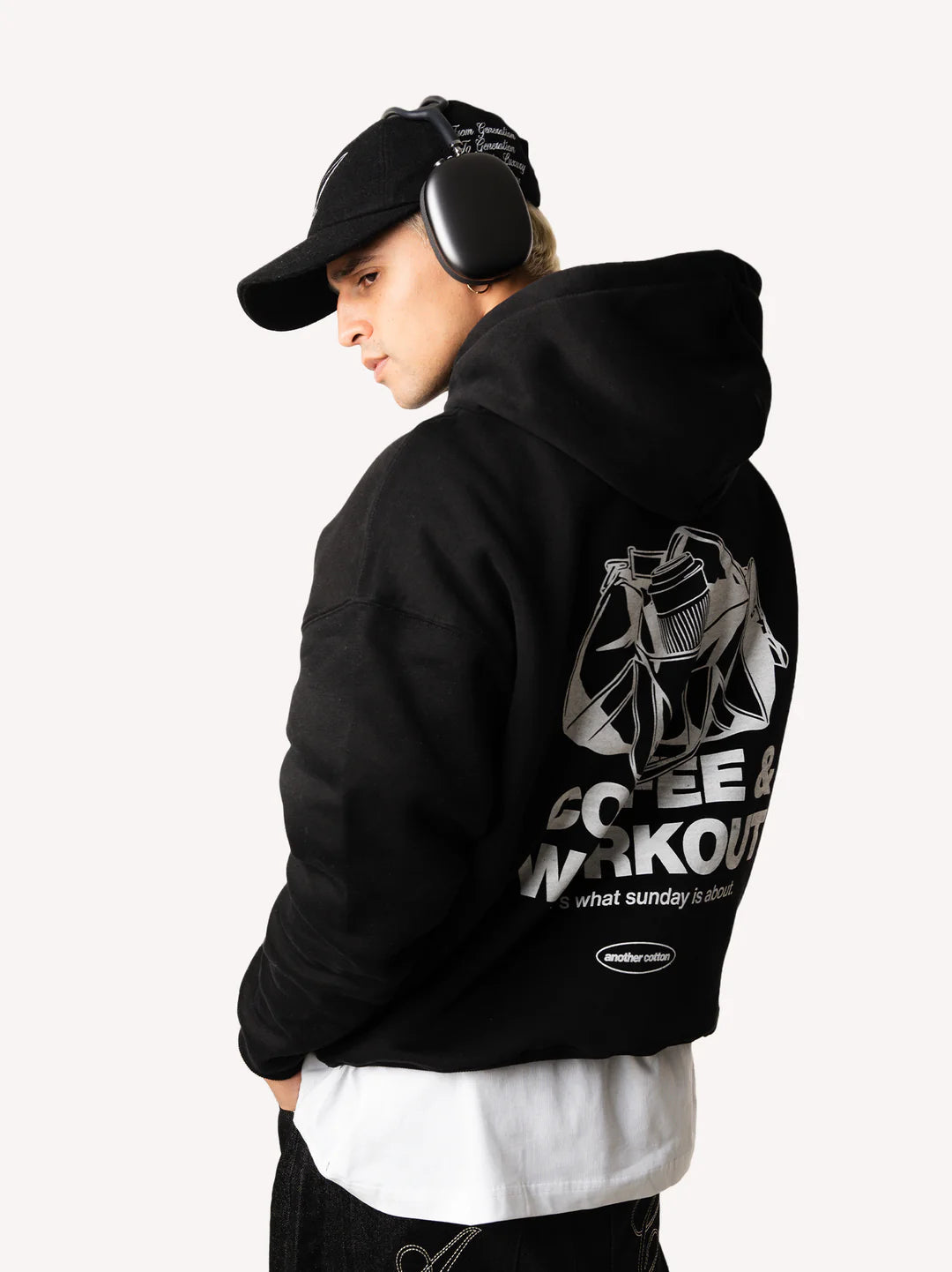ANOTHER COTTON LAB COFFEE & WORKOUT OVERSIZED HOODIE GREY Bild 2