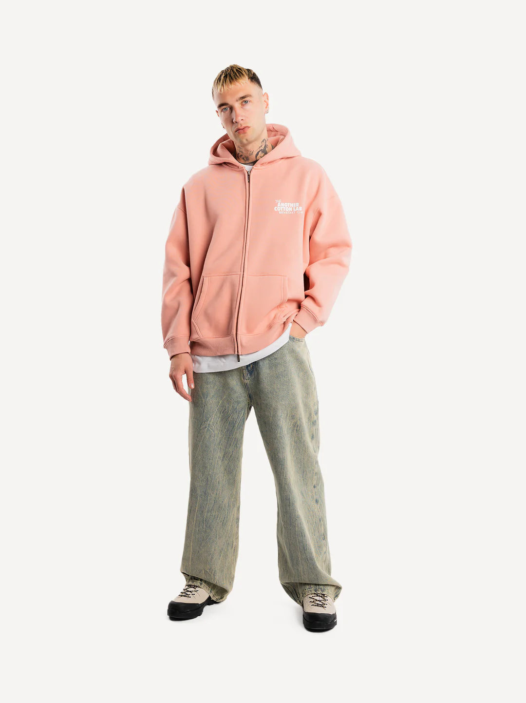 ANOTHER COTTON LAB HANGOVER BREAKFAST ZIP HOODIE PINK Bild 2