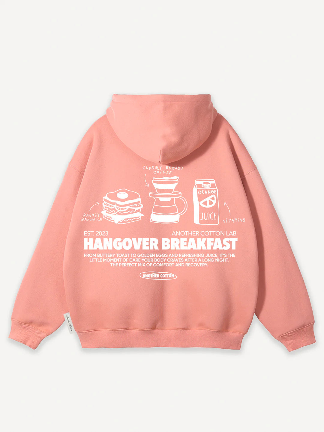 ANOTHER COTTON LAB HANGOVER BREAKFAST ZIP HOODIE PINK Bild 4