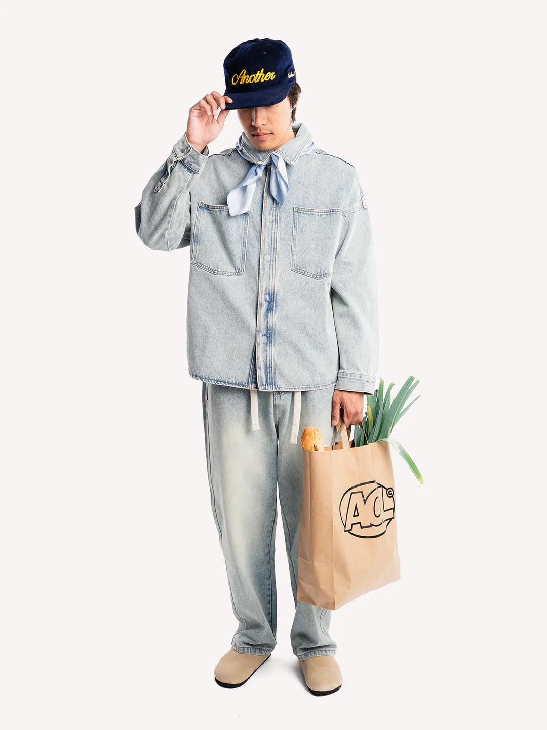 ANOTHER COTTON LAB JEANS OVERSIZED SHIRT JACKET BLUE Bild 2