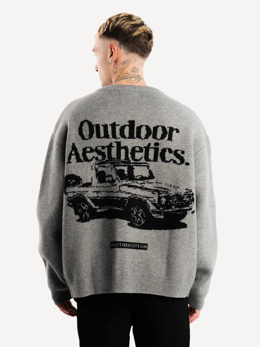ANOTHER COTTON LAB OUTDOOR AESTHETICS KNIT SWEATER GREY Bild 1