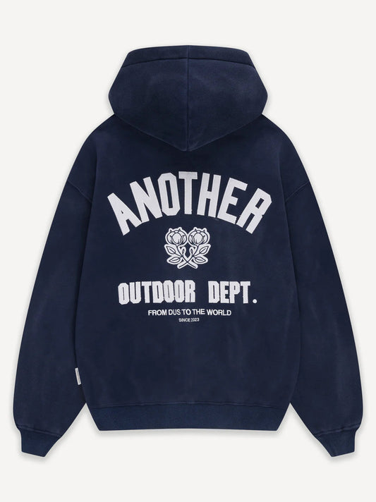 ANOTHER COTTON LAB OUTDOOR DEPT. WASHED ZIP HOODIE BLUE Bild 1