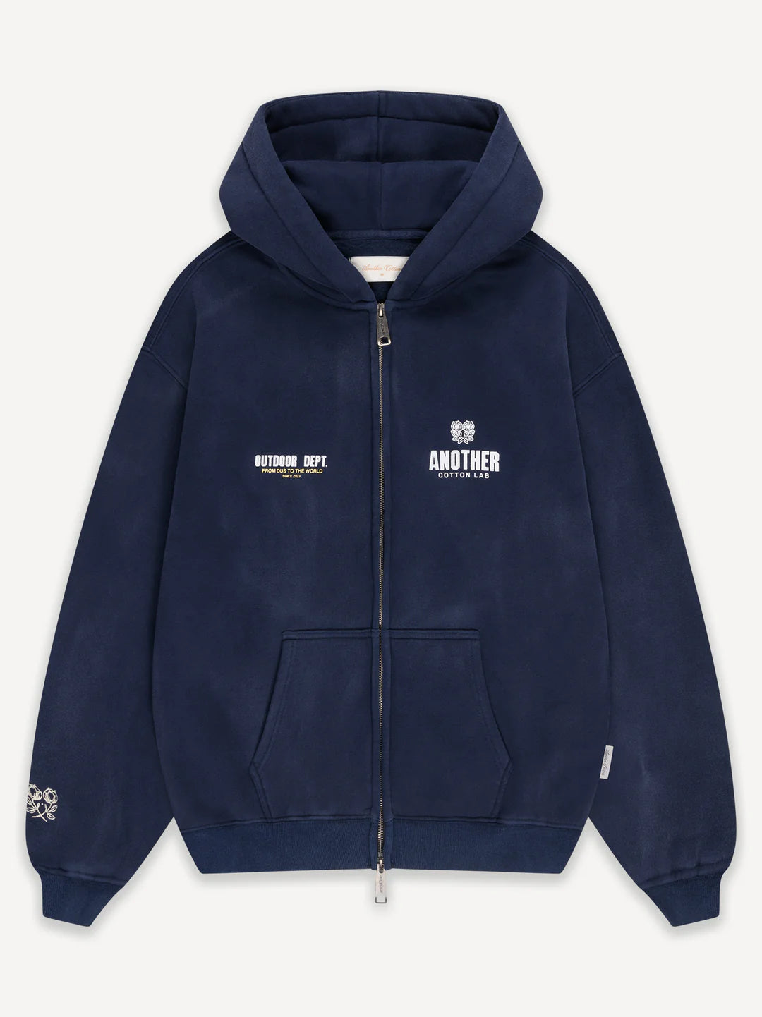 ANOTHER COTTON LAB OUTDOOR DEPT. WASHED ZIP HOODIE BLUE Bild 4