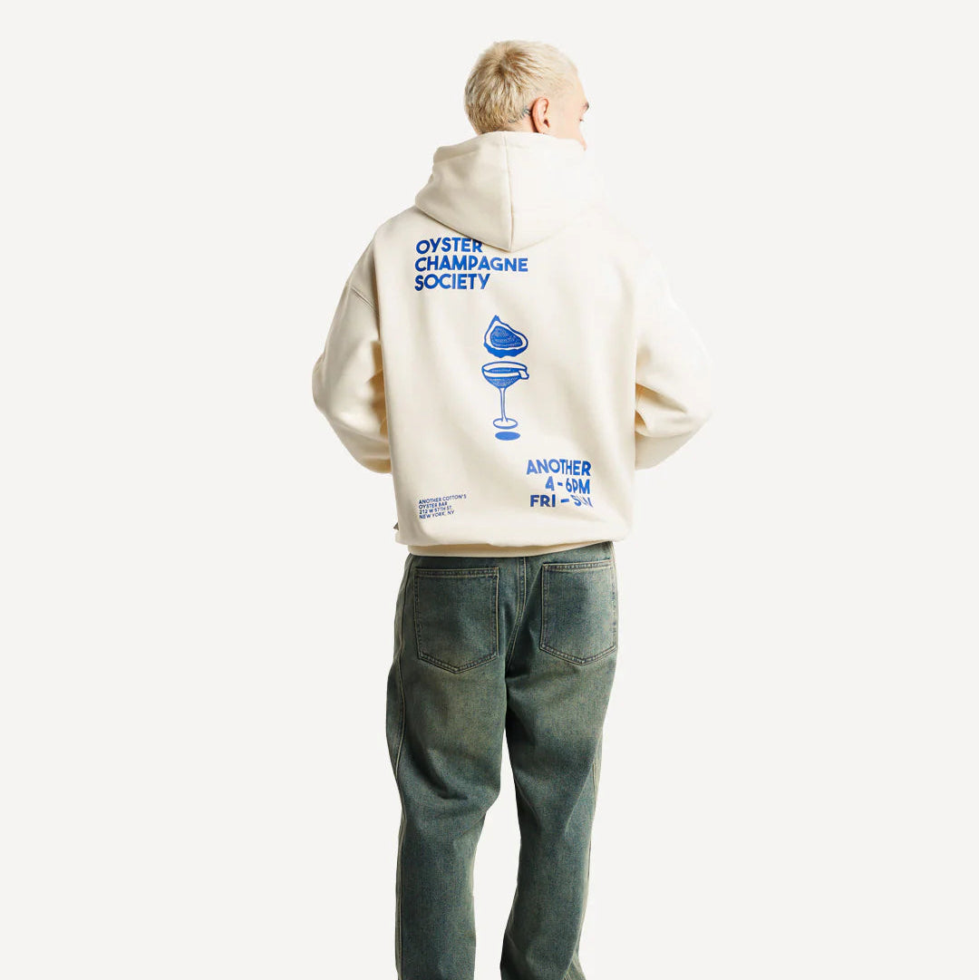 ANOTHER COTTON LAB OYSTER & CHAMPAGNE HOODIE WHITE Bild 1