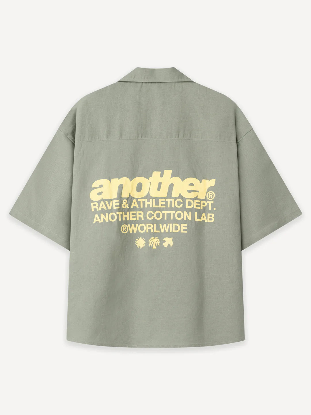 ANOTHER COTTON LAB Rave Linen Bowling Shirt GREEN Bild 4