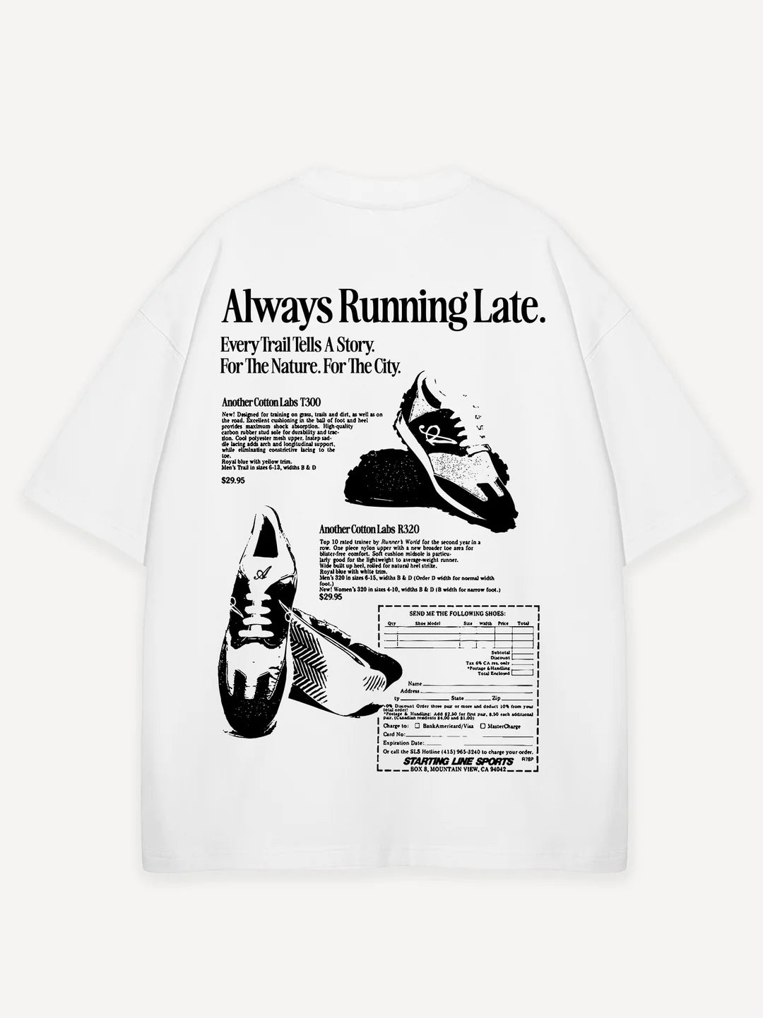 ANOTHER COTTON LAB Running Late T-Shirt WHITE Bild 1