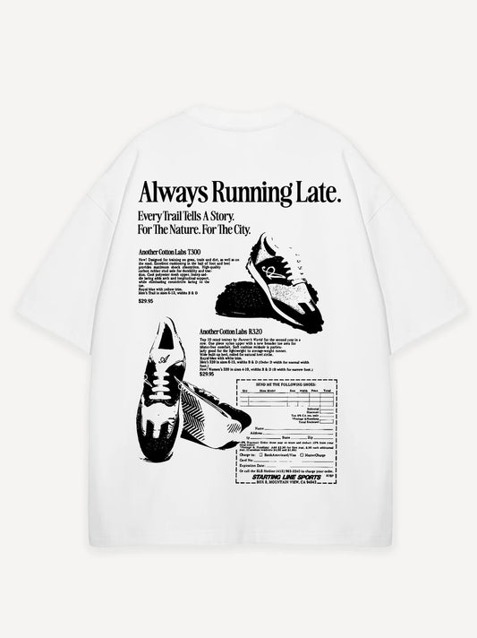 ANOTHER COTTON LAB Running Late T-Shirt WHITE Bild 1