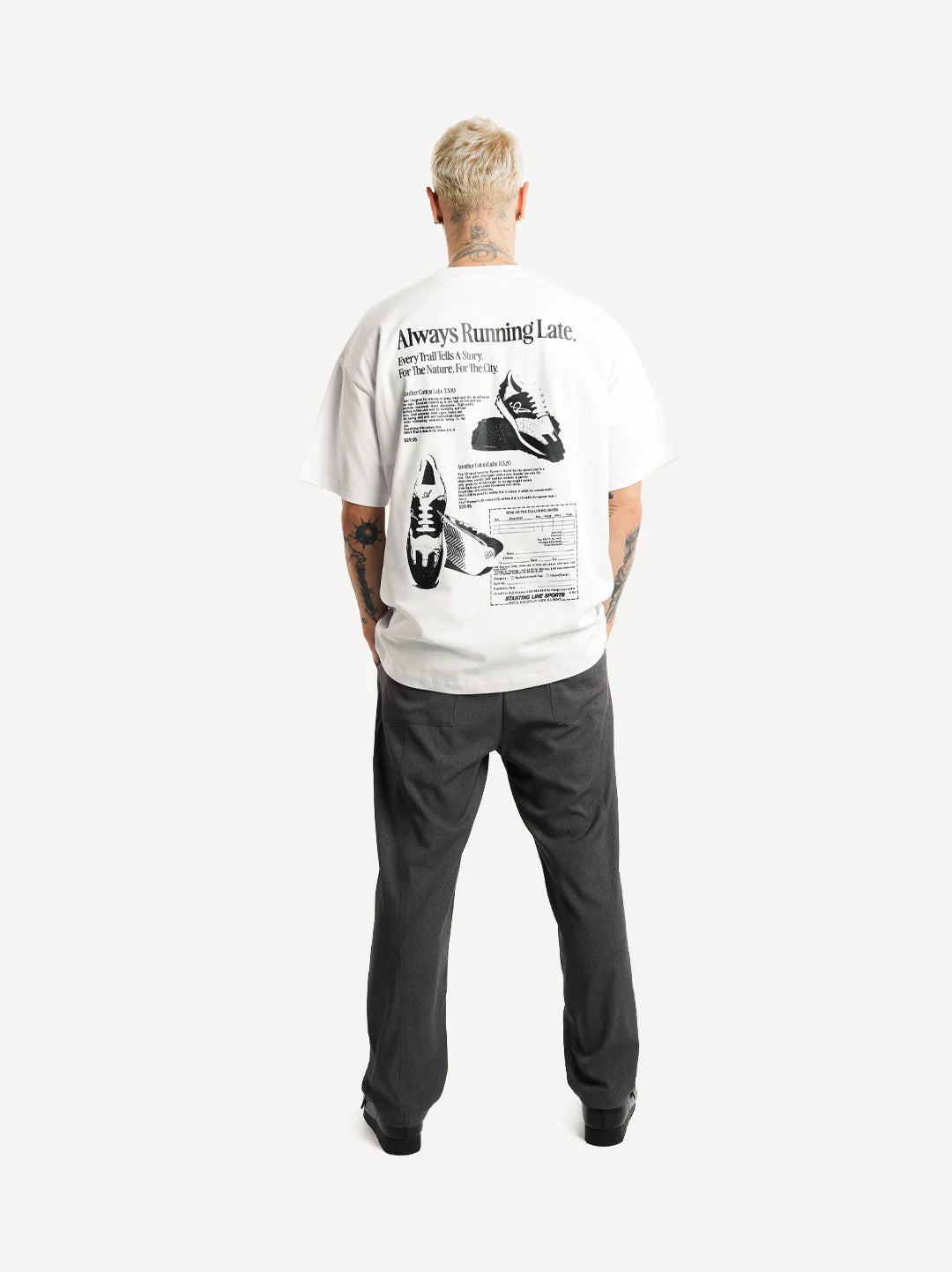 ANOTHER COTTON LAB Running Late T-Shirt WHITE Bild 3