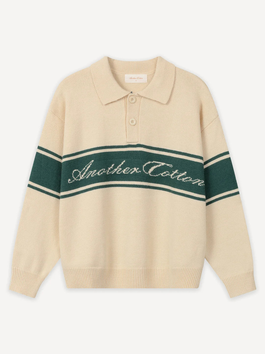 ANOTHER COTTON LAB SIGNATURE KNIT RUGBY SWEATER BEIGE Bild 1