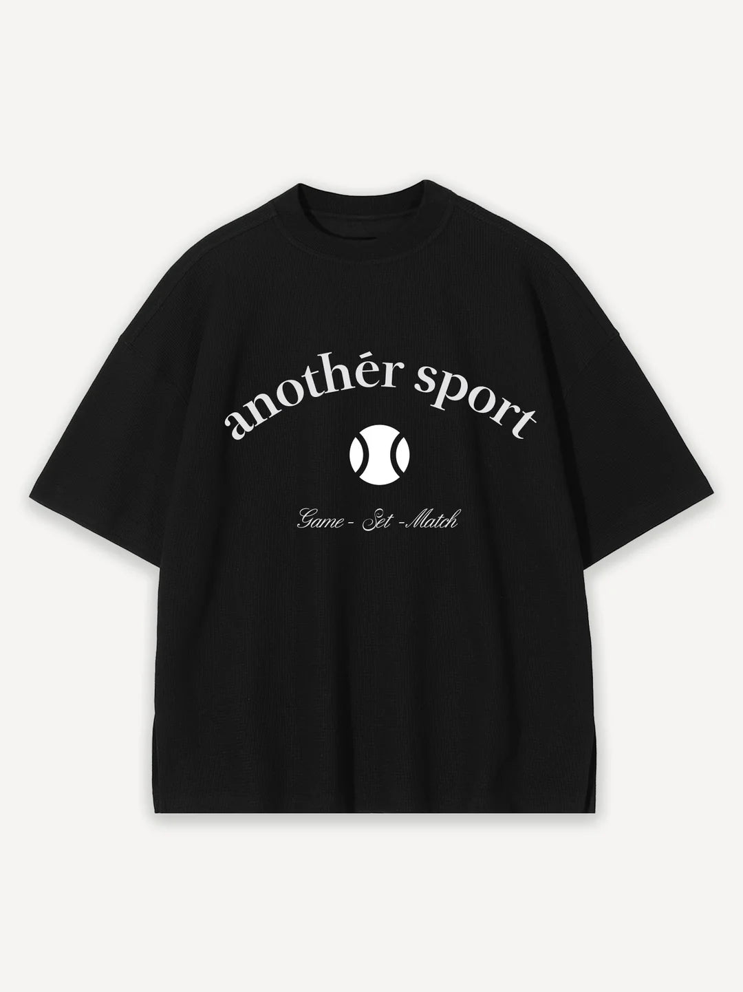 ANOTHER COTTON LAB SPORTS WAFFLE T-SHIRT BLACK Bild 1