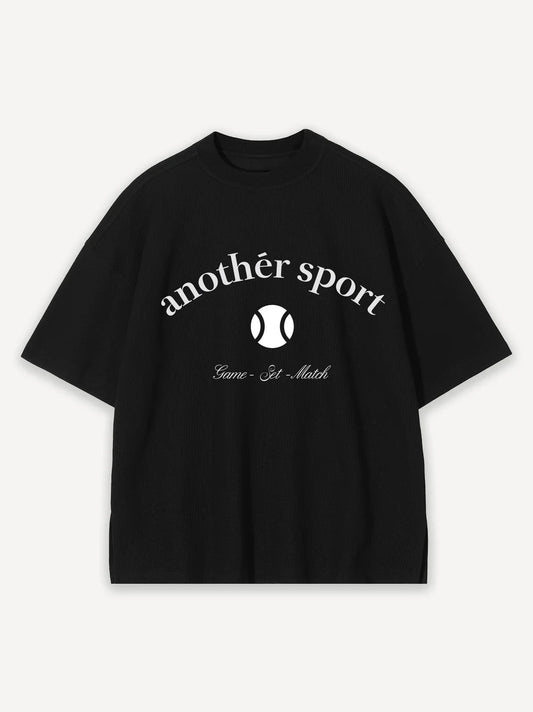 ANOTHER COTTON LAB SPORTS WAFFLE T-SHIRT BLACK Bild 1
