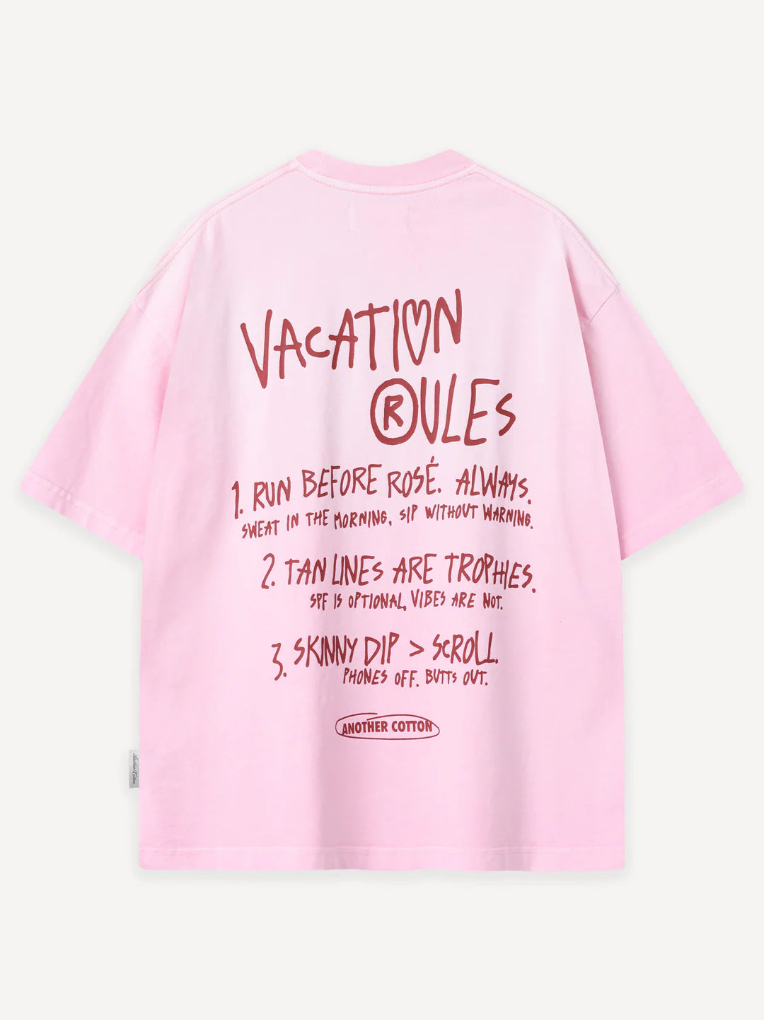 ANOTHER COTTON LAB Vacation Rules T-Shirt PINK Bild 1