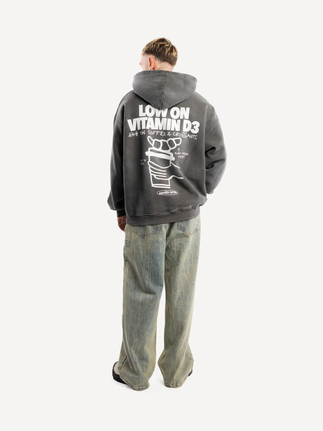 ANOTHER COTTON LAB VITAMIN D3 WASHED HOODIE BLACK Bild 4