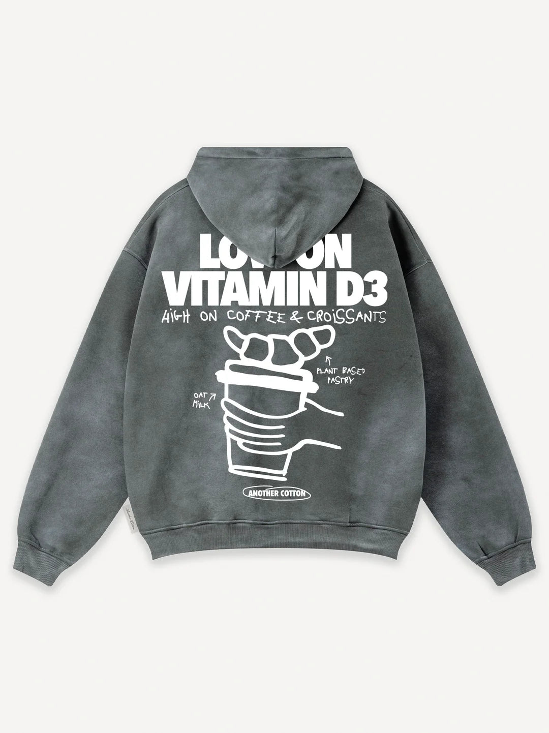 ANOTHER COTTON LAB VITAMIN D3 WASHED HOODIE BLACK Bild 6