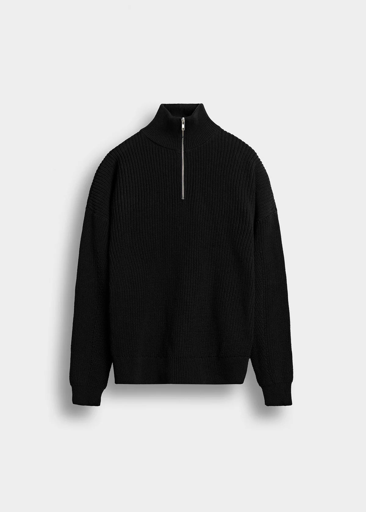 Chunky Knit Half-Zip Sweater BLACK BLACK Bild 5