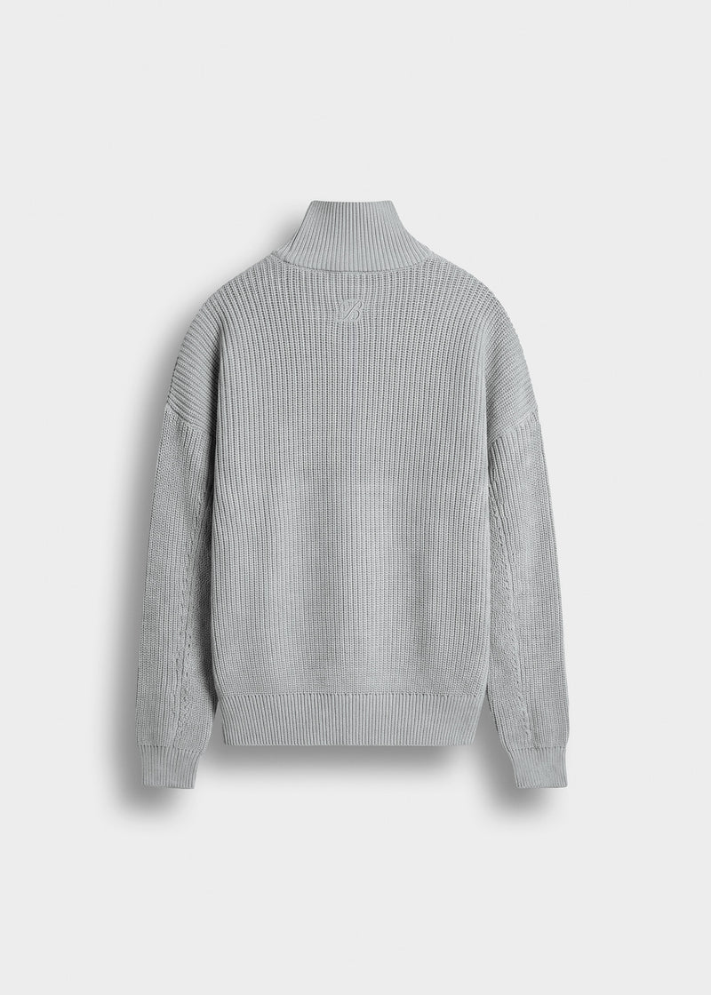 Chunky Knit Zip Jacket GREY MELANGE GREY MELANGE Bild 5