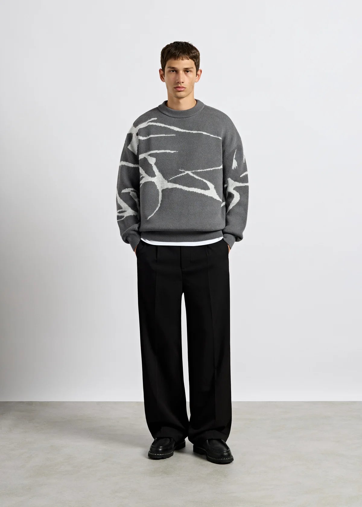 Jacquard Knit Sweater GREY GREY Bild 2