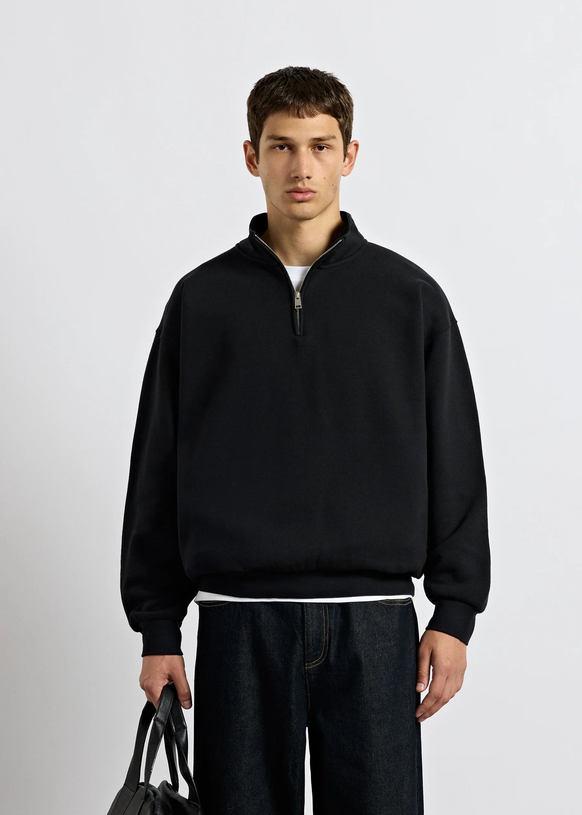 Oversize Mock Neck Sweater BLACK BLACK Bild 1