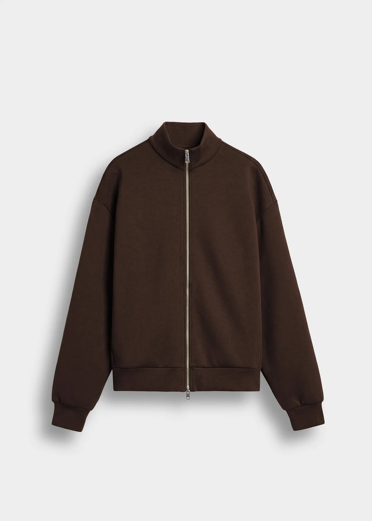 Scuba Mock Neck Full Zip Sweater DARK CHOCOLATE DARK CHOCOLATE Bild 4