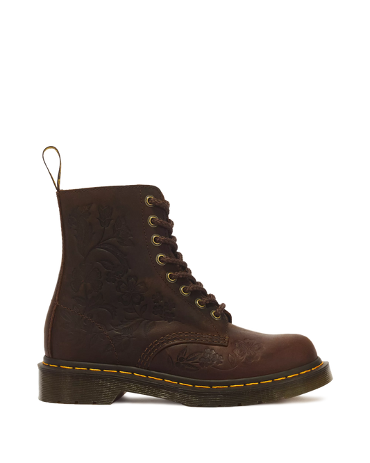 1460 Pascal Emboss Floral Dark Brown Crazy Horse DARK BROWN DARK BROWN Bild 1