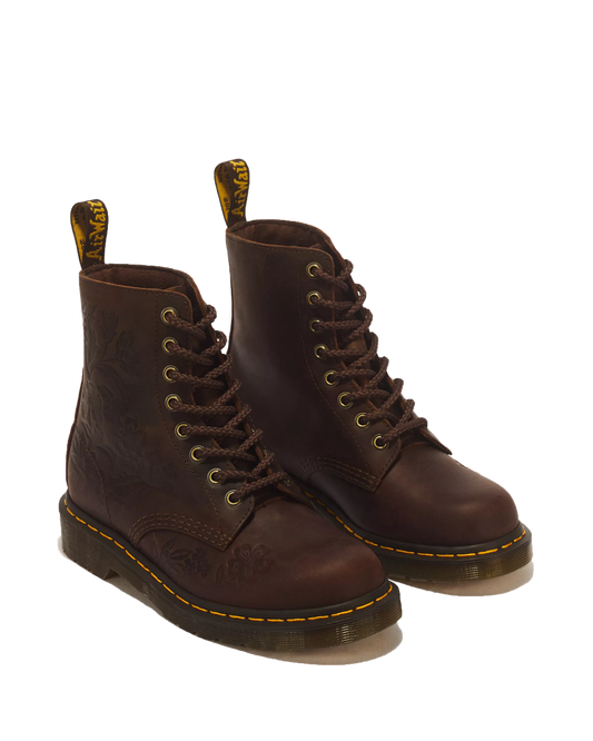 1460 Pascal Emboss Floral Dark Brown Crazy Horse DARK BROWN DARK BROWN Bild 2