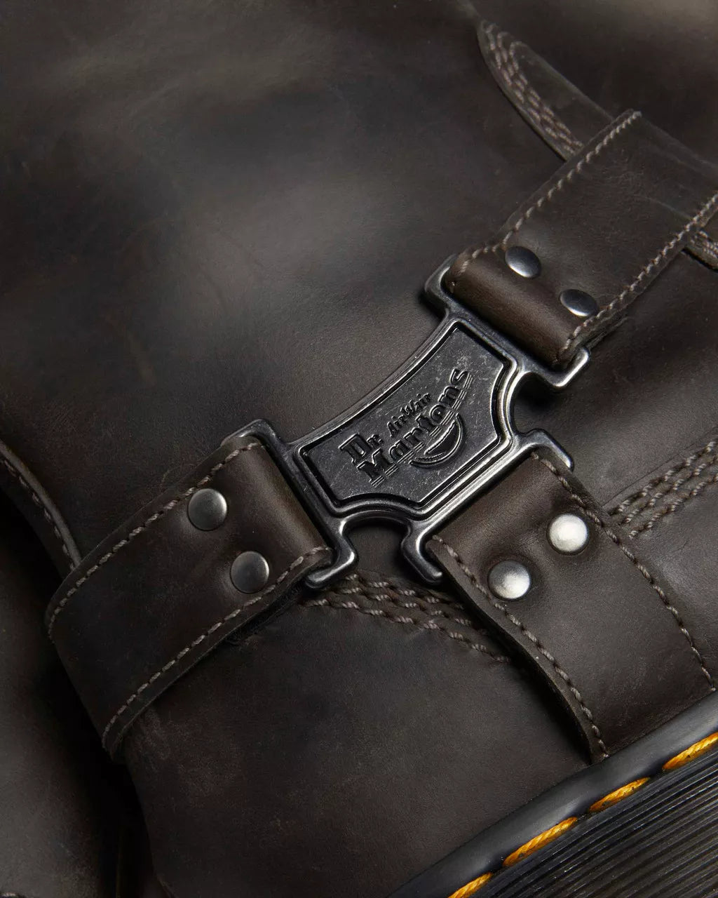 DR. MARTENS ANISTONE HI BIKER BOOTS BURNISHED WAXY PULL UP WP CHARCOAL GREY BURNISHED WAXY PULL UP WP Bild 6
