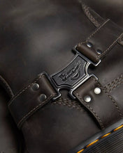 Lade das Bild in den Galerie-Viewer, DR. MARTENS ANISTONE HI BIKER BOOTS BURNISHED WAXY PULL UP WP CHARCOAL GREY BURNISHED WAXY PULL UP WP Bild 6
