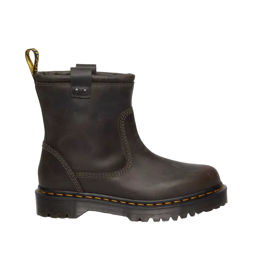 DR. MARTENS ANISTONE LO BIKER BOOTS BURNISHED WAXY PULL UP WP CHARCOAL GREY BURNISHED WAXY PULL UP WP Bild 1
